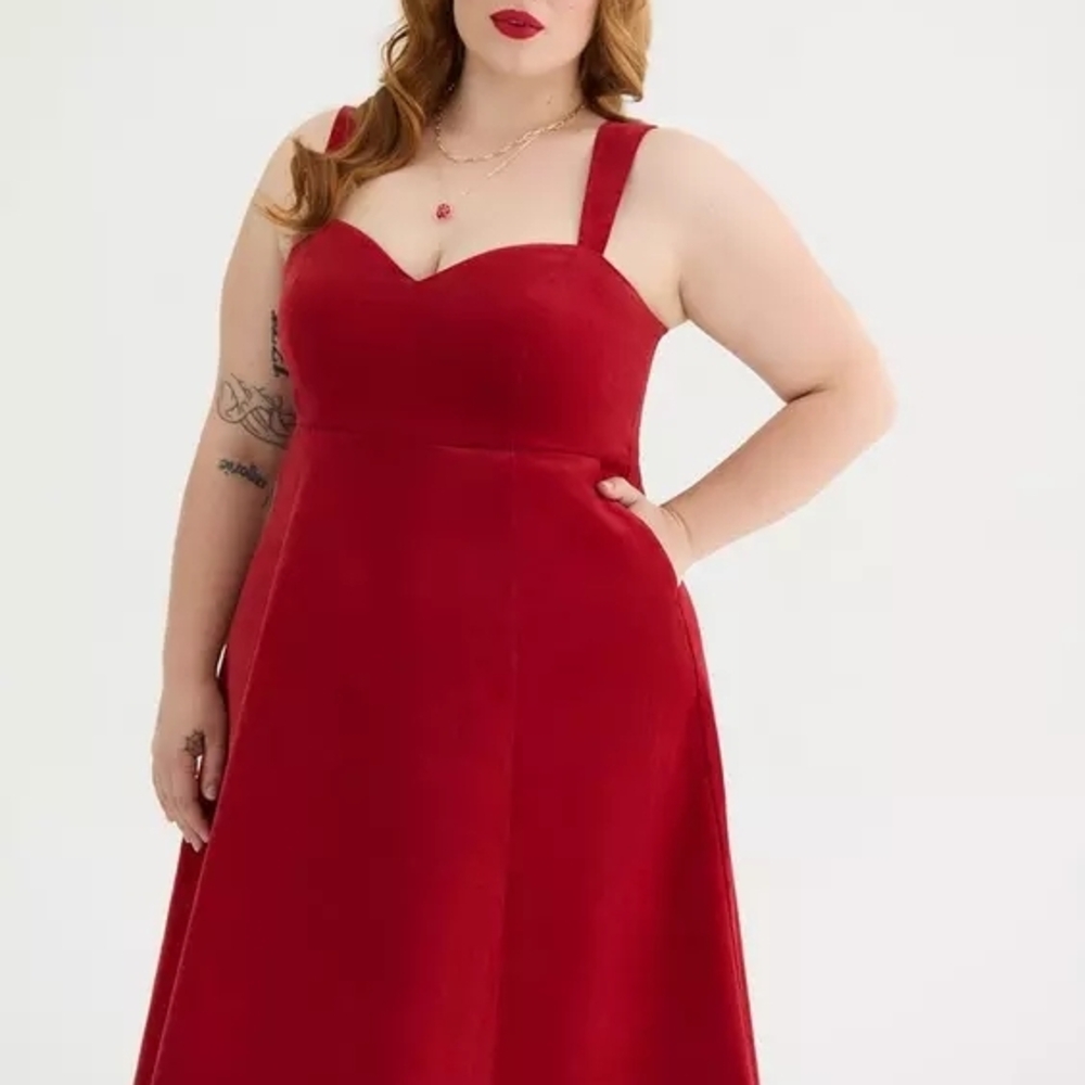 NWT Torrid Retro Chic Knee-Length Corduroy Dress- Size 18